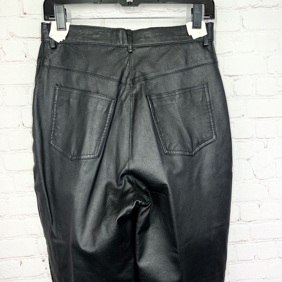 VINTAGE 80s |•NEWPORT NEWS•| The Best of Europe Leather Pants Vtg Size 12 - Picture 4 of 12